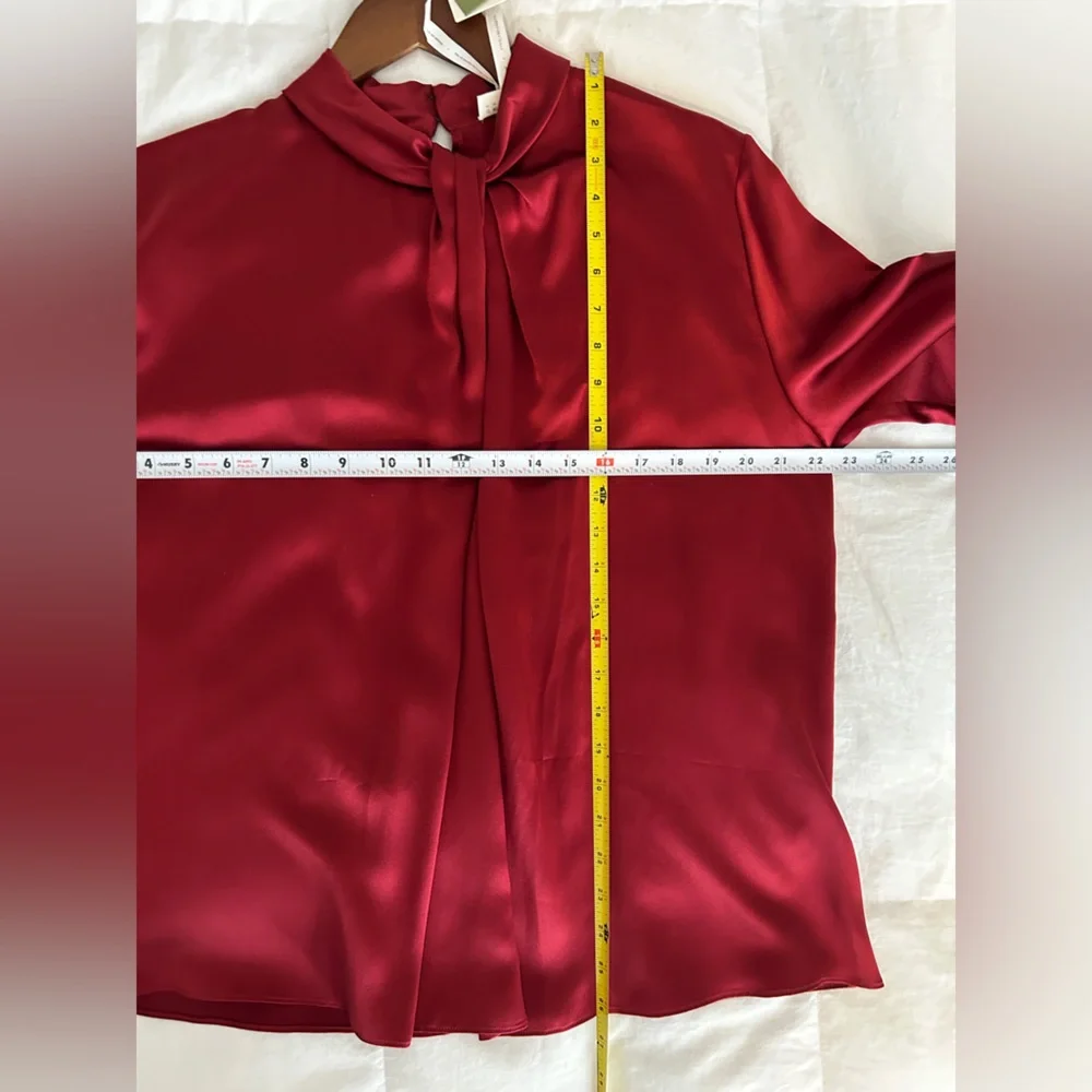 Lily Silk Garnet Silk Blouse. 12. NWT - Picture 9 of 13